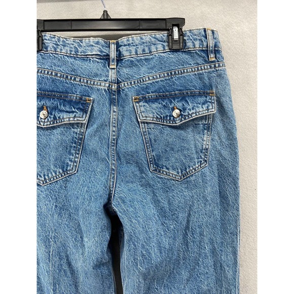 ASOS Design Jeans Womens Size 32x32 Straight Leg Blue Mid Rise Relaxed Fit - Picture 8 of 11